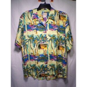 Kahala Women's Hawaiian Shirt M Rayon Drive In Theatre South Pacific